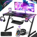 KESSER Gamingtisch mit LED Beleuchtung und Getränkehalter Bild 2