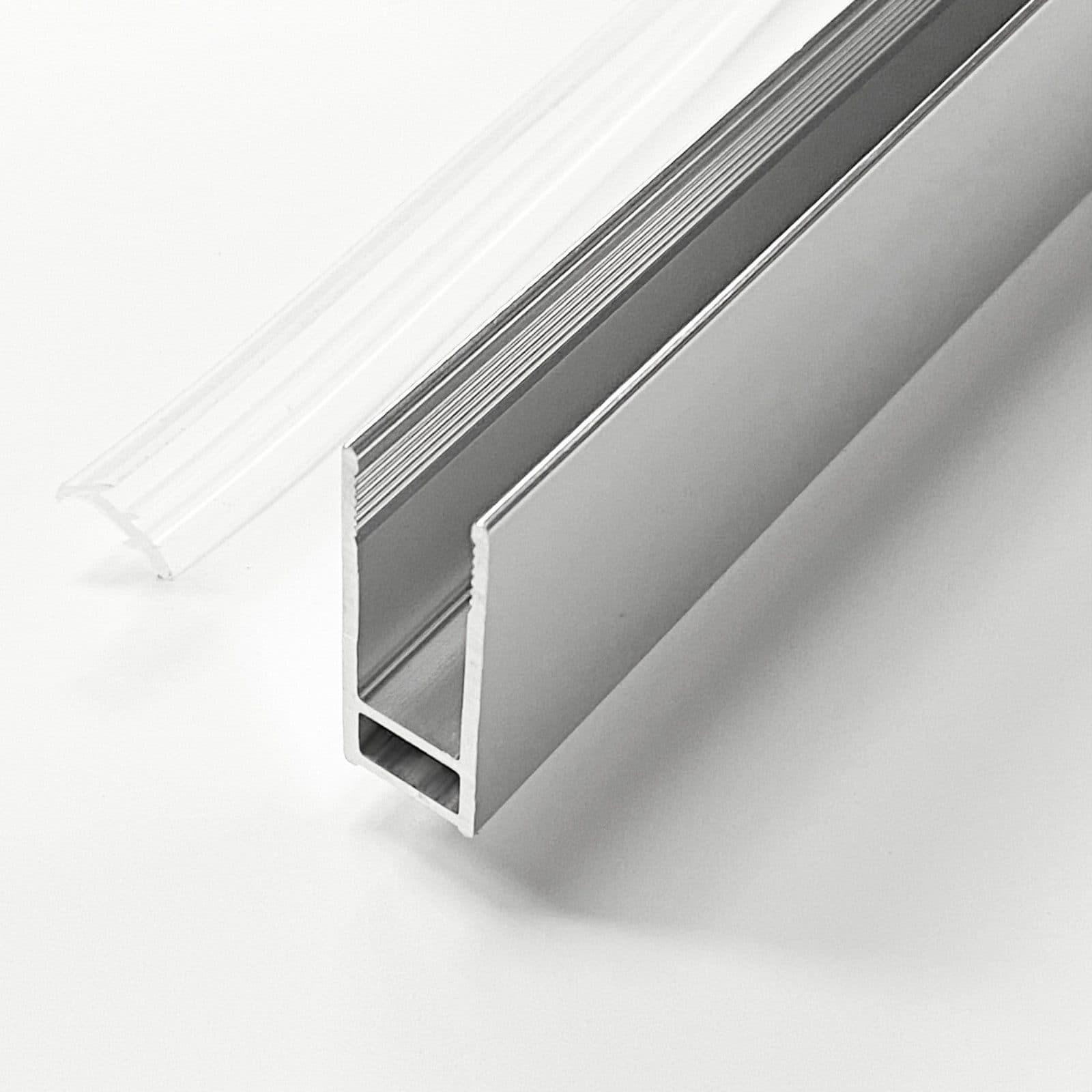 WITEN&NOCK Duschwand Wandanschlussprofil U-Profil verchromt 8mm Glas - Bild 2