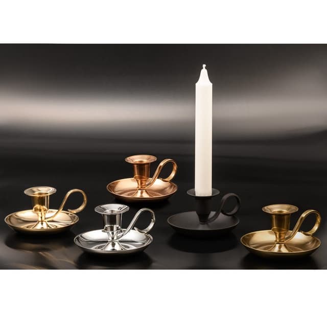 NKlaus Kerzenständer Handleuchter Klassik Messing Rosa Gold