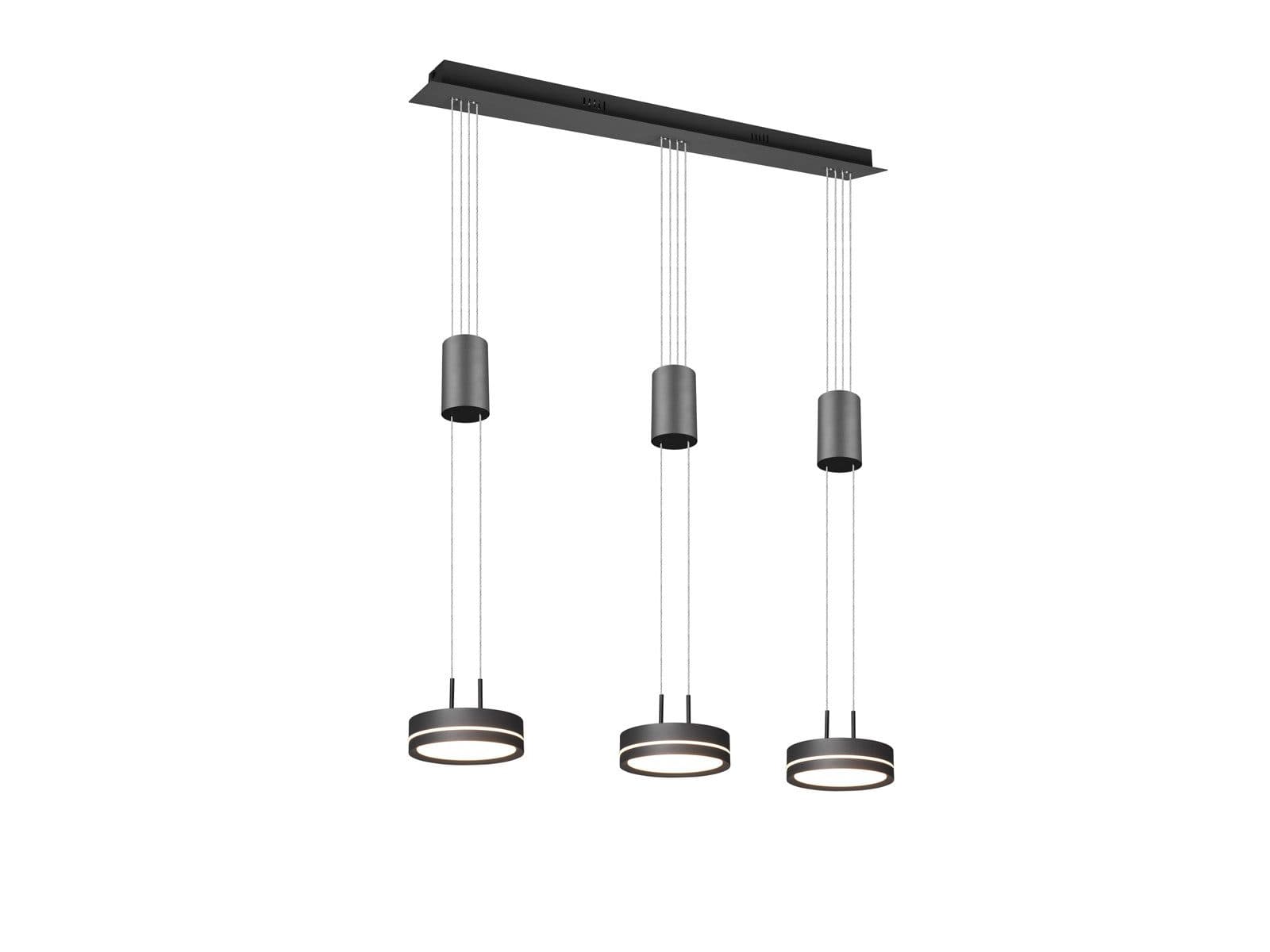 Trio Leuchten LED Pendelleuchte Franklin Grau Dimmbar - Bild 2