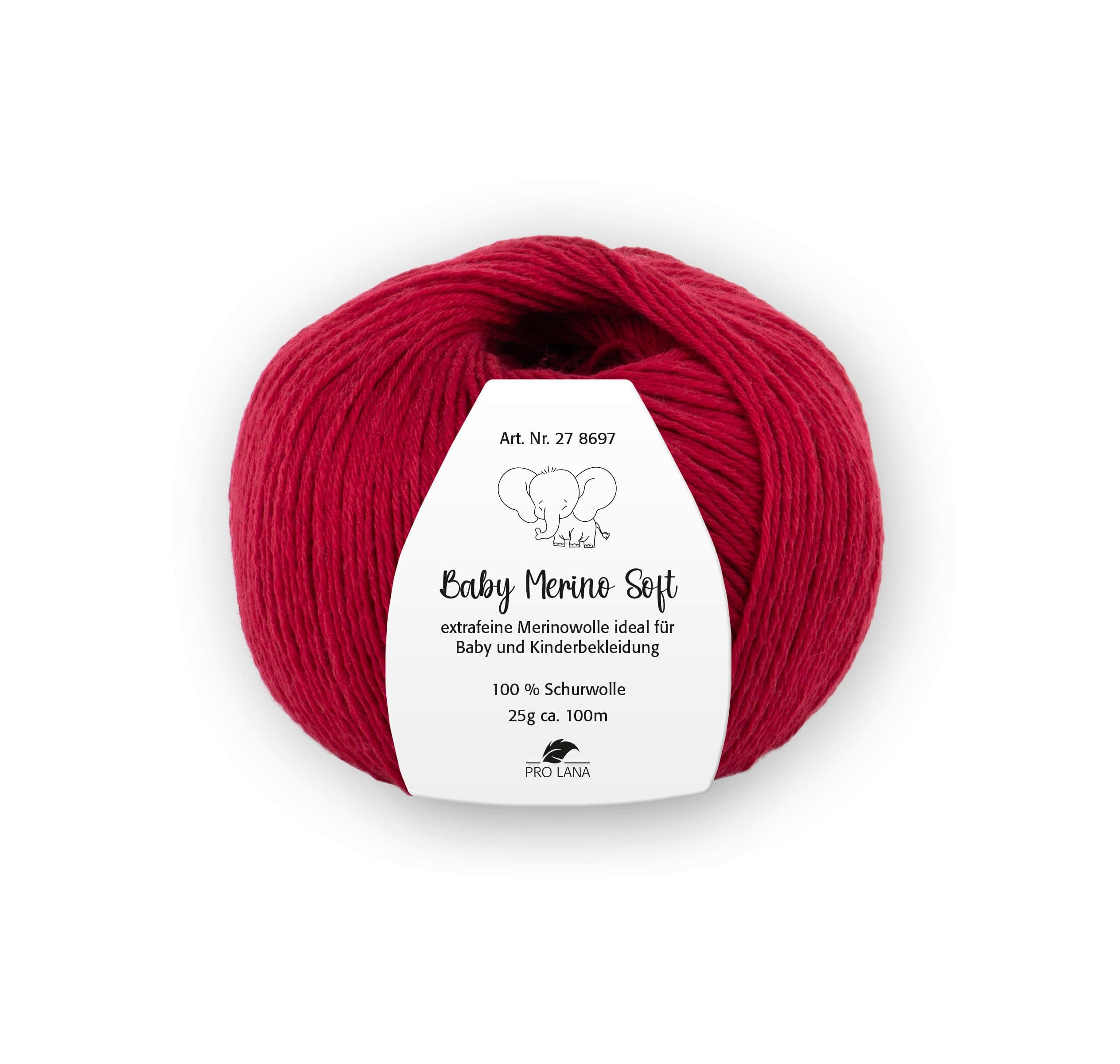 Pro Lana Baby Merino Soft Häkelwolle Rot 100% Merinowolle