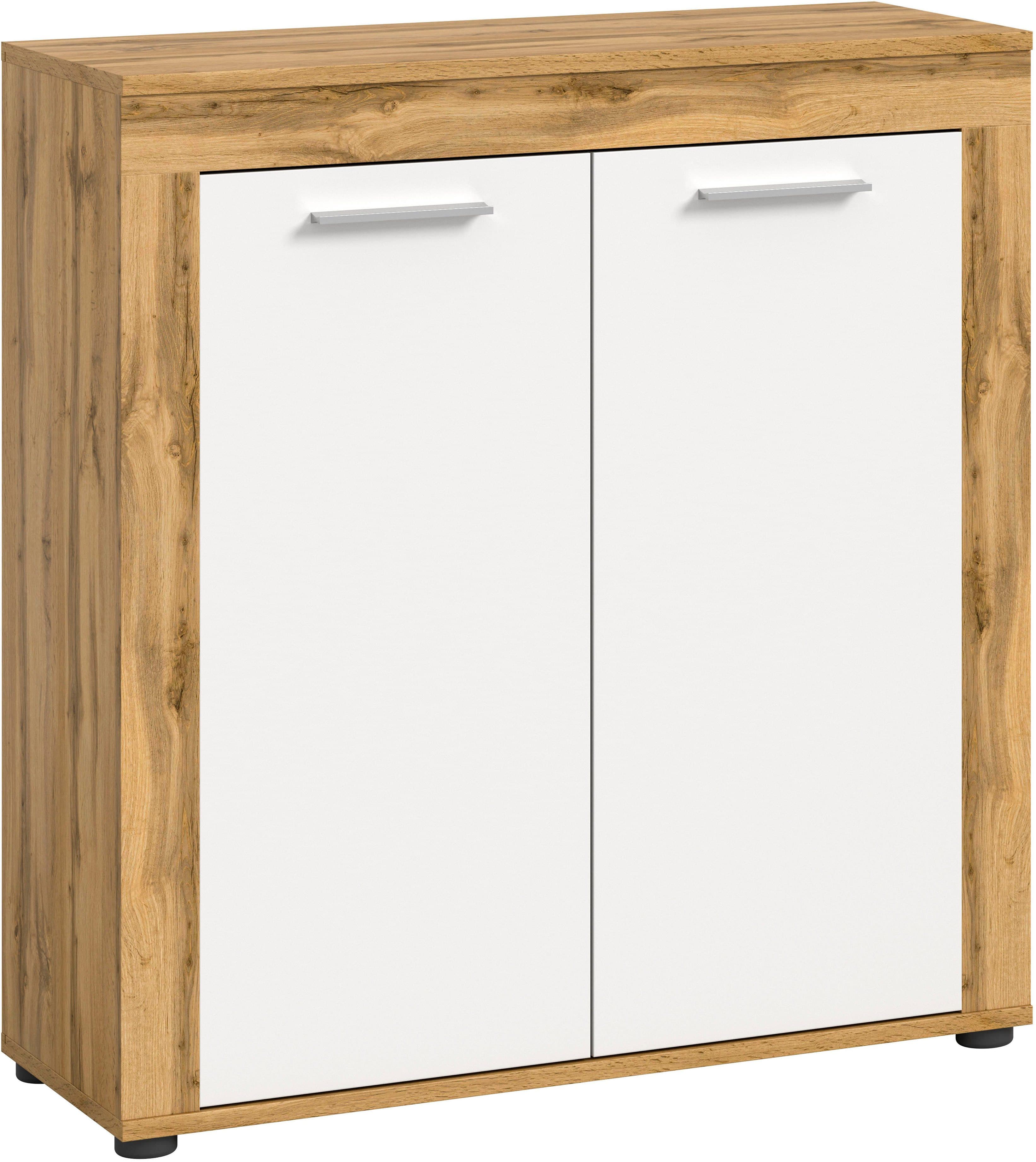 Home Affaire Highboard Aosta Weiß Eiche 2 Türen 3 Fächer - Bild 2