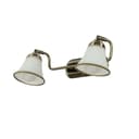 Licht-Erlebnisse Wandleuchte GRANDO Jugendstil Bronze Weiß schwenkbar Bild 2