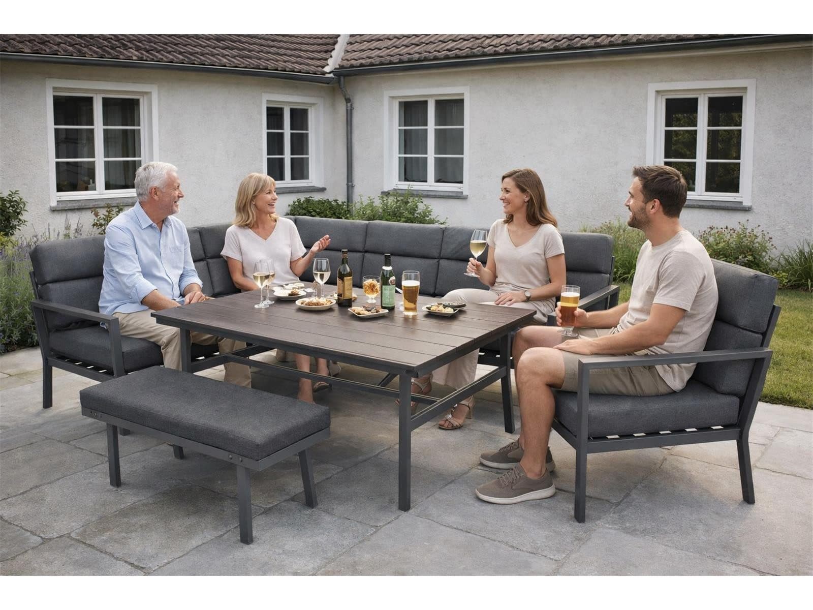 Green Spirit Loungeset Siena Lounge Set Aluminium Garten Terrasse Outdoor - Bild 2