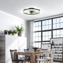 HOMCOM Deckenventilator mit LED-Licht Schwarz/Rauchgrau Fernbedienung Bild 2