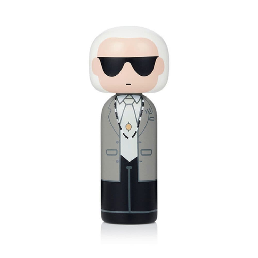 Lucie Kaas Kokeshi Doll Karl Grau Limited Edition Holzfigur 16,5 cm - Bild 2