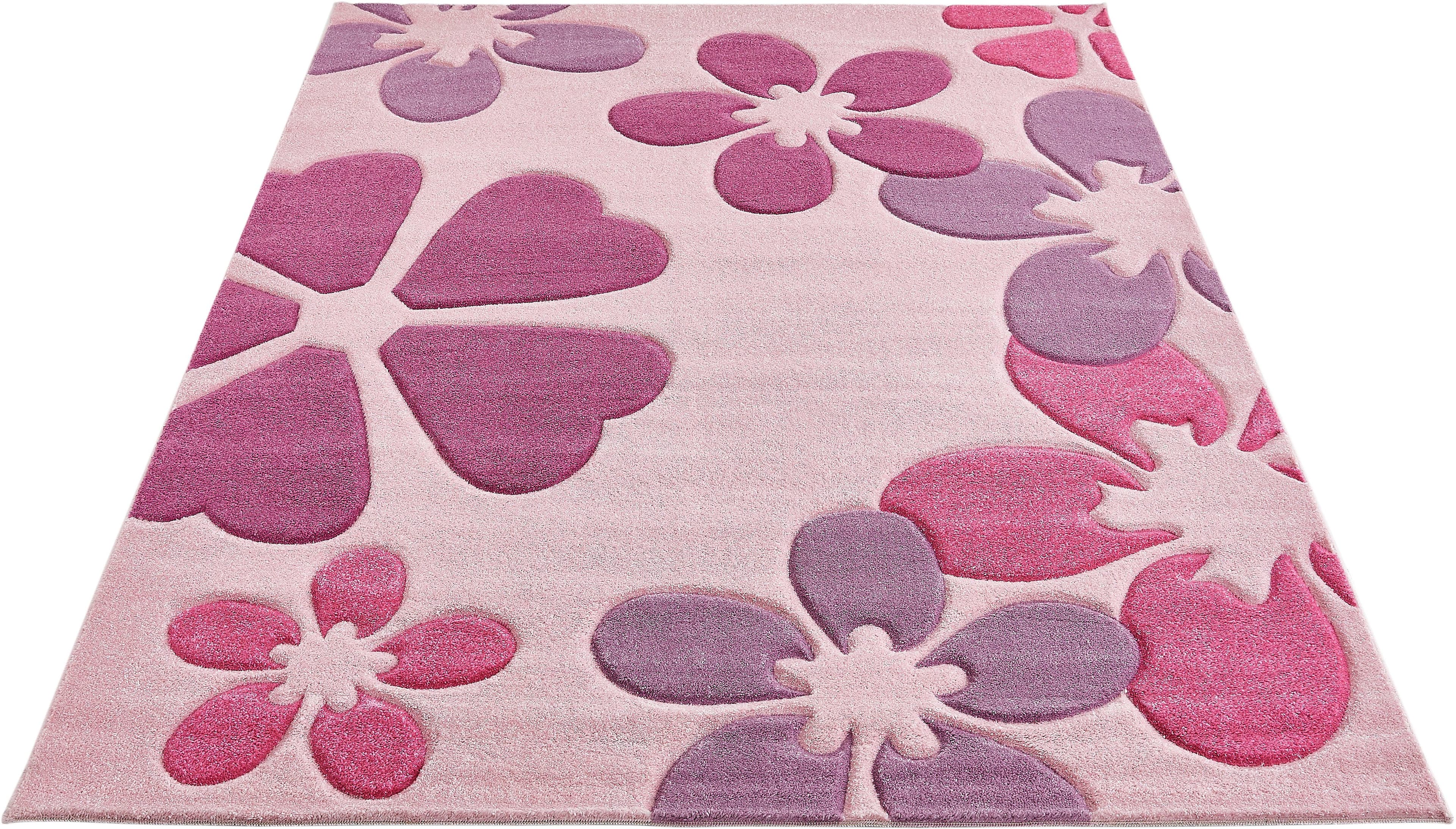 LUXOR LIVING Kinderteppich Flair Rosa Kurzflor Blumendesign - Bild 2