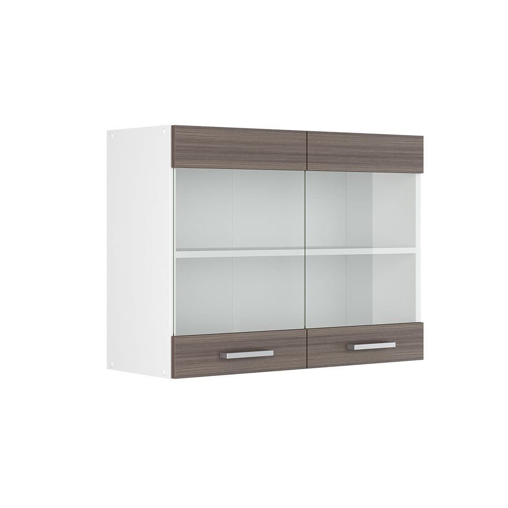 Vicco Glashängeschrank R-Line Grau Weiß 80 cm - Bild 2