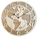 ORNAMENTI Wanduhr Moderne Holz Weltkarte 60 cm Bild 2