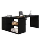 mukuhi Schreibtisch Schwarz mit Schubladen flexibel 6 Varianten Bild 2