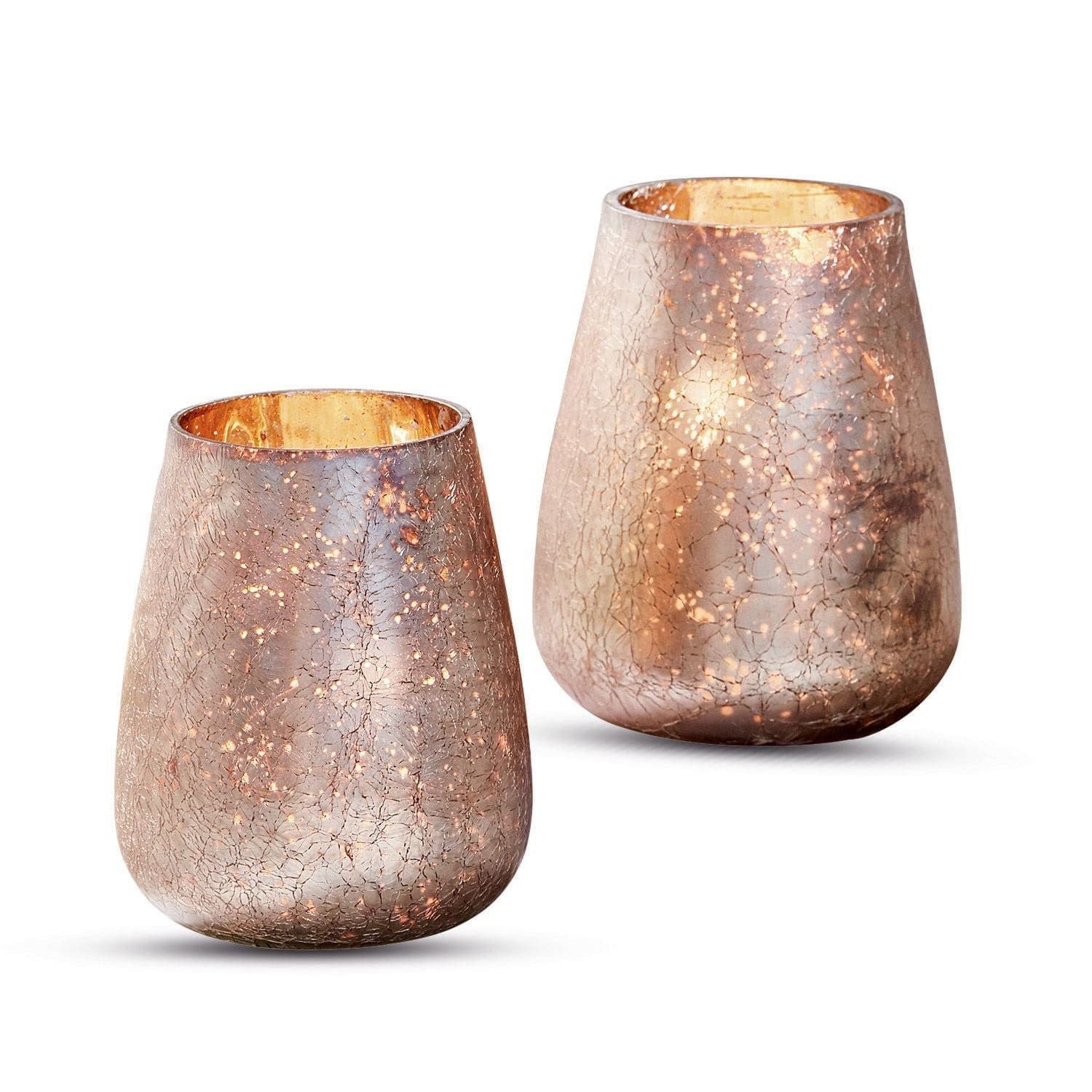Mirabeau Windlicht 2er Set Chanut Rosa/Gold Glas - Bild 2