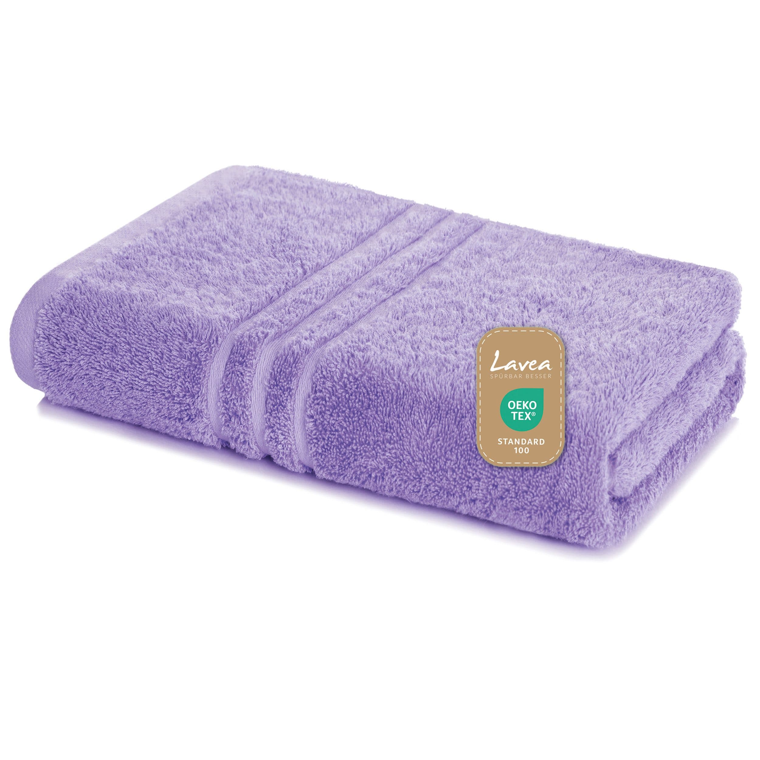 Lavea Badetuch Elena Frottee 100x150 cm Baumwolle Violett - Bild 2