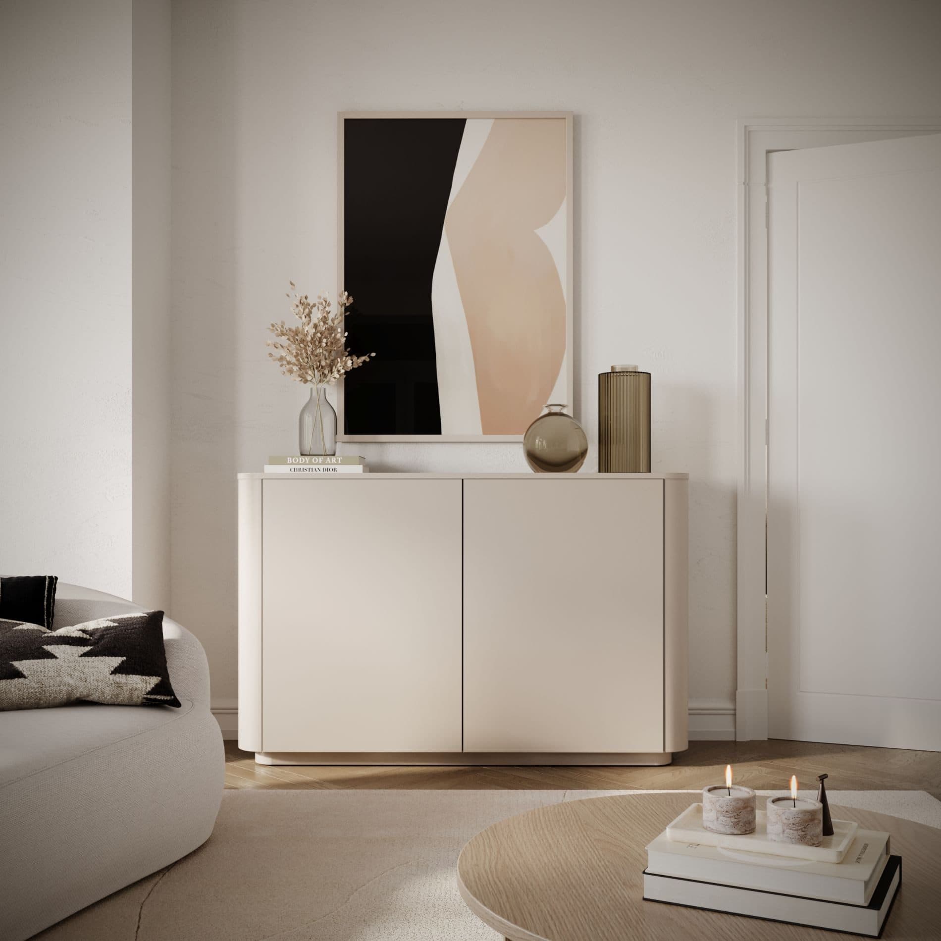Selsey Sideboard LUVIO 2-türig mit 6 Fächern Kaschmirgrau - Bild 2