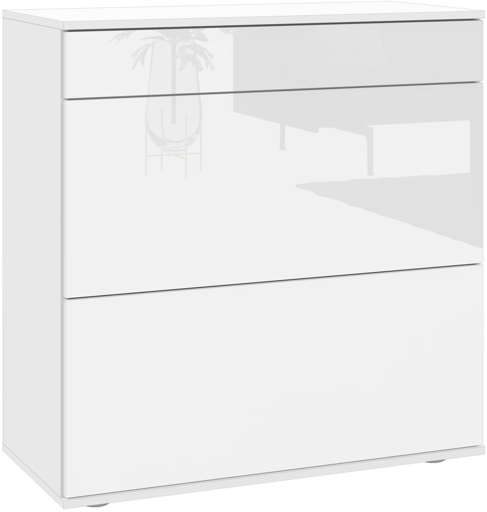 Borchardt Möbel Schuhschrank Torben Weiß Hochglanz Push-To-Open - Bild 2