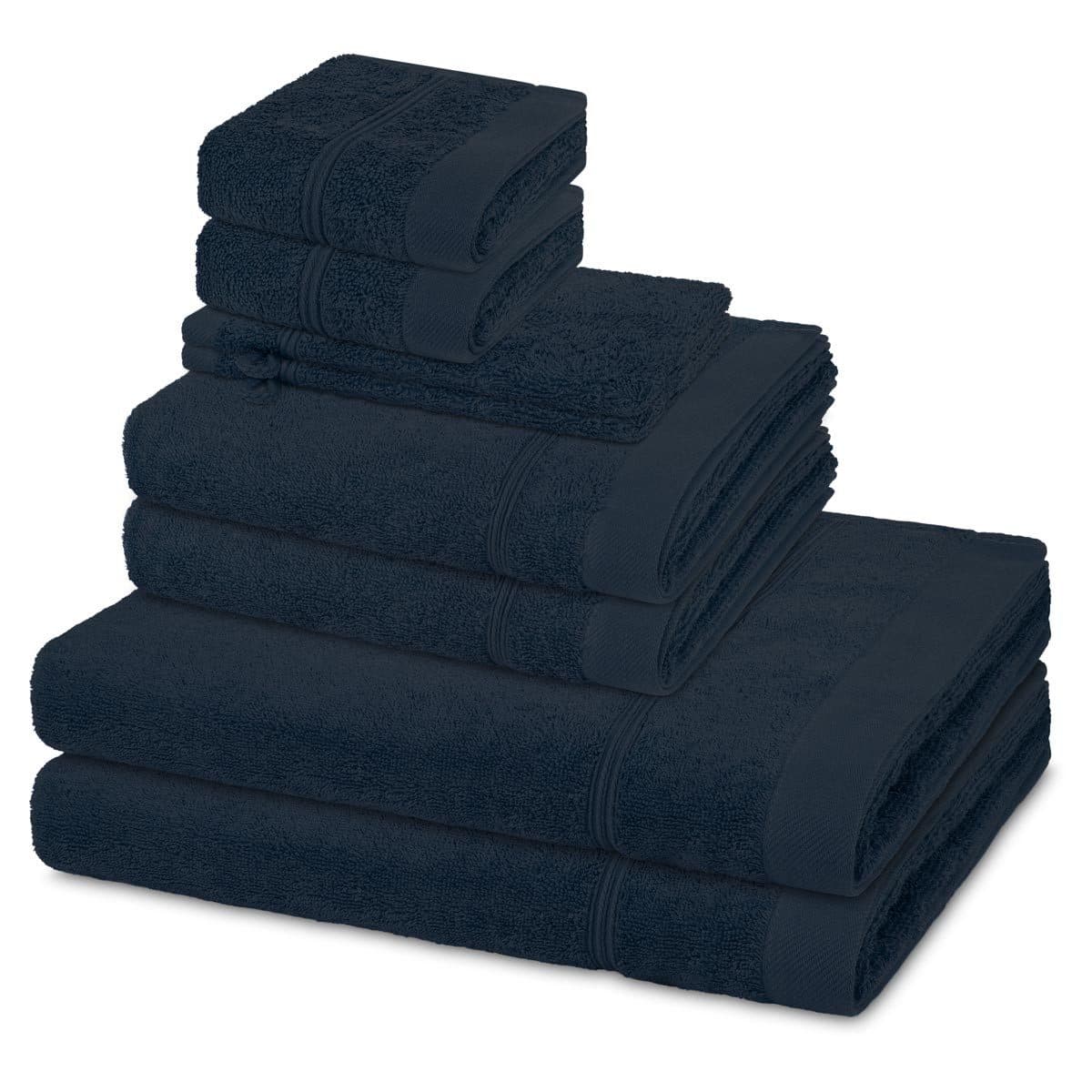 ROSS Handtuch Set Rubin 8-tlg. Walkfrottee Baumwolle Blau - Bild 2