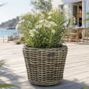 Van der Leeden Pflanzkorb Rattan Braun 12L Bild 2