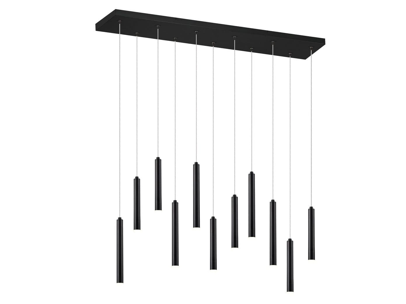 TRIO Leuchten LED Pendelleuchte Schwarz Matt Dimmbar 11-flammig - Bild 2