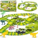 kinderplay Autorennbahn Dinosaurier Rennbahn 360 cm – flexibles Spielset Bild 2