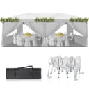 LALAHO Faltpavillon 3x6m, Gartenpavillon mit 6 Seitenteilen, Wasserdicht & UV-Schutz Bild 2