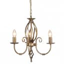 Licht-Erlebnisse Kronleuchter CANDELA 1 Messing Antik 3-armig E14 Bild 2
