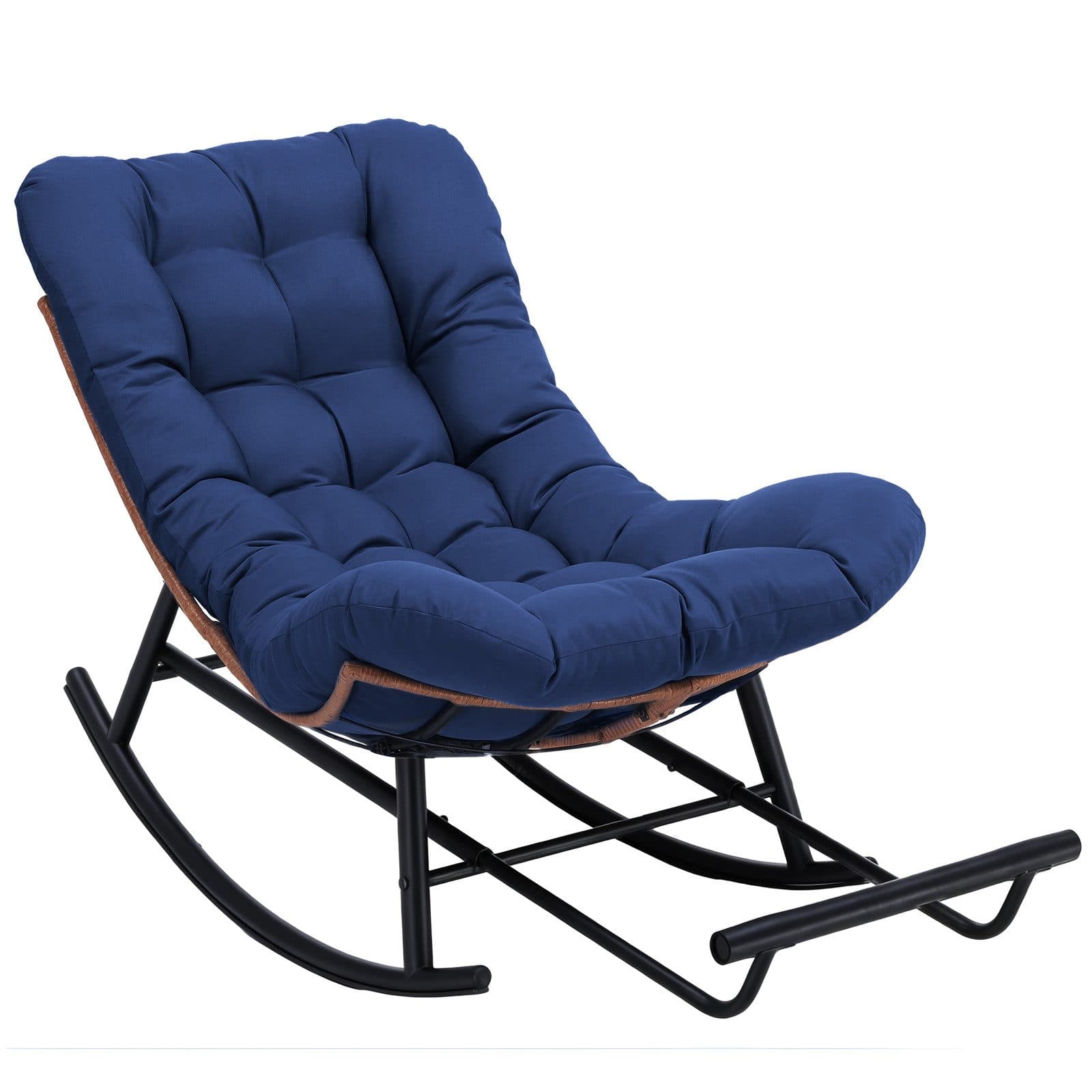 COMHOMA Schaukelstuhl XXL Outdoor blau mit Sitzpolster - Bild 2