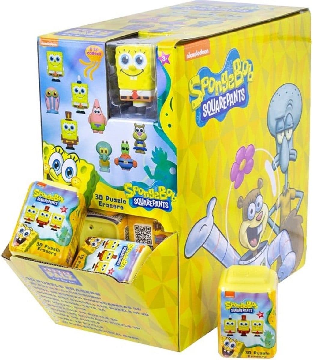 Nickelodeon 3D-Puzzle Radiergummi Figuren Spongebob Überraschungspaket