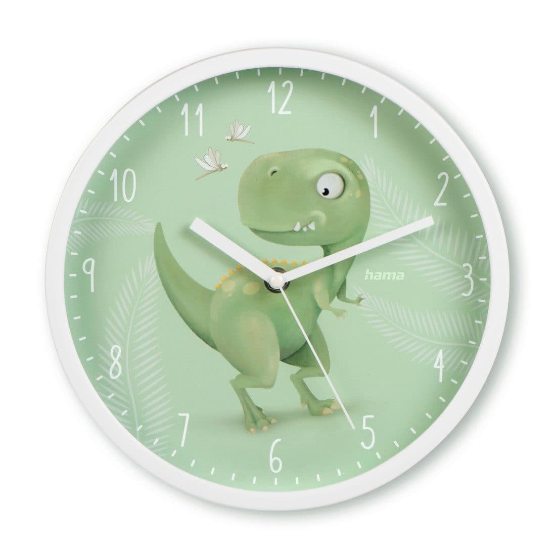 Hama Kinder-Wanduhr Cebu Dinosaurier Grün Weiß Ohne Ticken - Bild 2