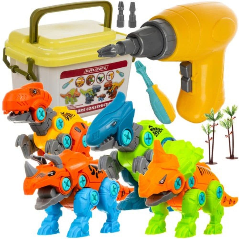 KRUZZEL Dinosaurier Bausatz 4-in-1 mit 85 Bausteinen - Bild 2