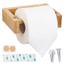 HENNEZ Toilettenpapierhalter Bambus - Selbstklebend Ohne Bohren Bild 2