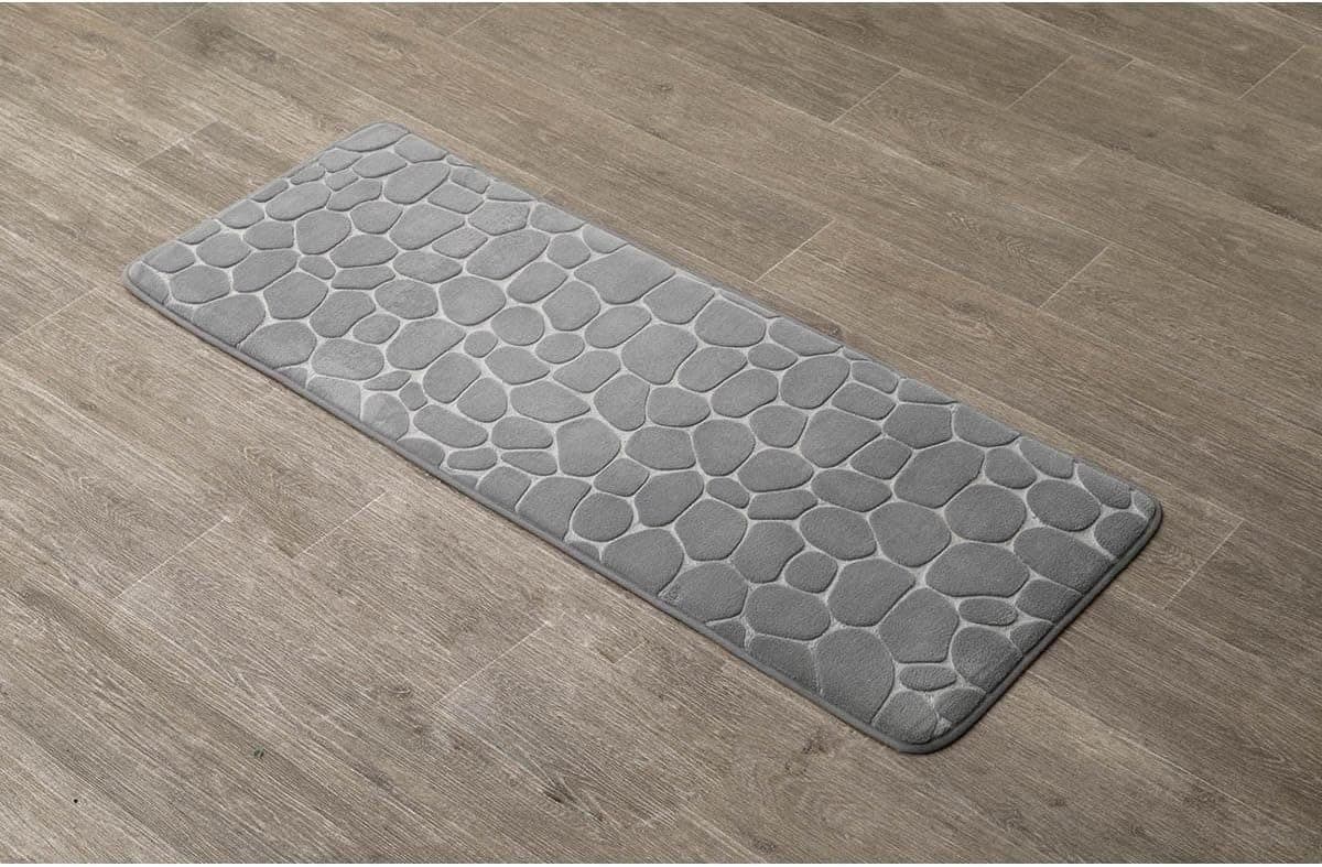 LikeKa Badteppich Grau 45x120 cm Weich Wasserdicht