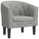 vidaXL Sessel Hellgrau Samt Modern Bild 2