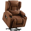 COMHOMA Relaxsessel mit Aufstehhilfe und Massagefunktion Braun Bild 2