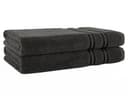 Hammetex 2er Set Badetücher Grau 70x140 cm 100% Baumwolle Frottier Bild 2