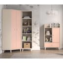 Lomadox Jugendzimmer-Set MODICA-131 3-tlg. Sandbeige Rosa Softclose Bild 2