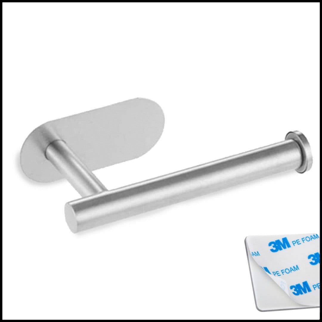 LIVINA HOME Toilettenpapierhalter Selbstklebend Edelstahl Silber - Bild 2