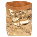 ONVAYA Aufbewahrungskorb Gold Papyrolin Lederoptik Waschbar Bild 2