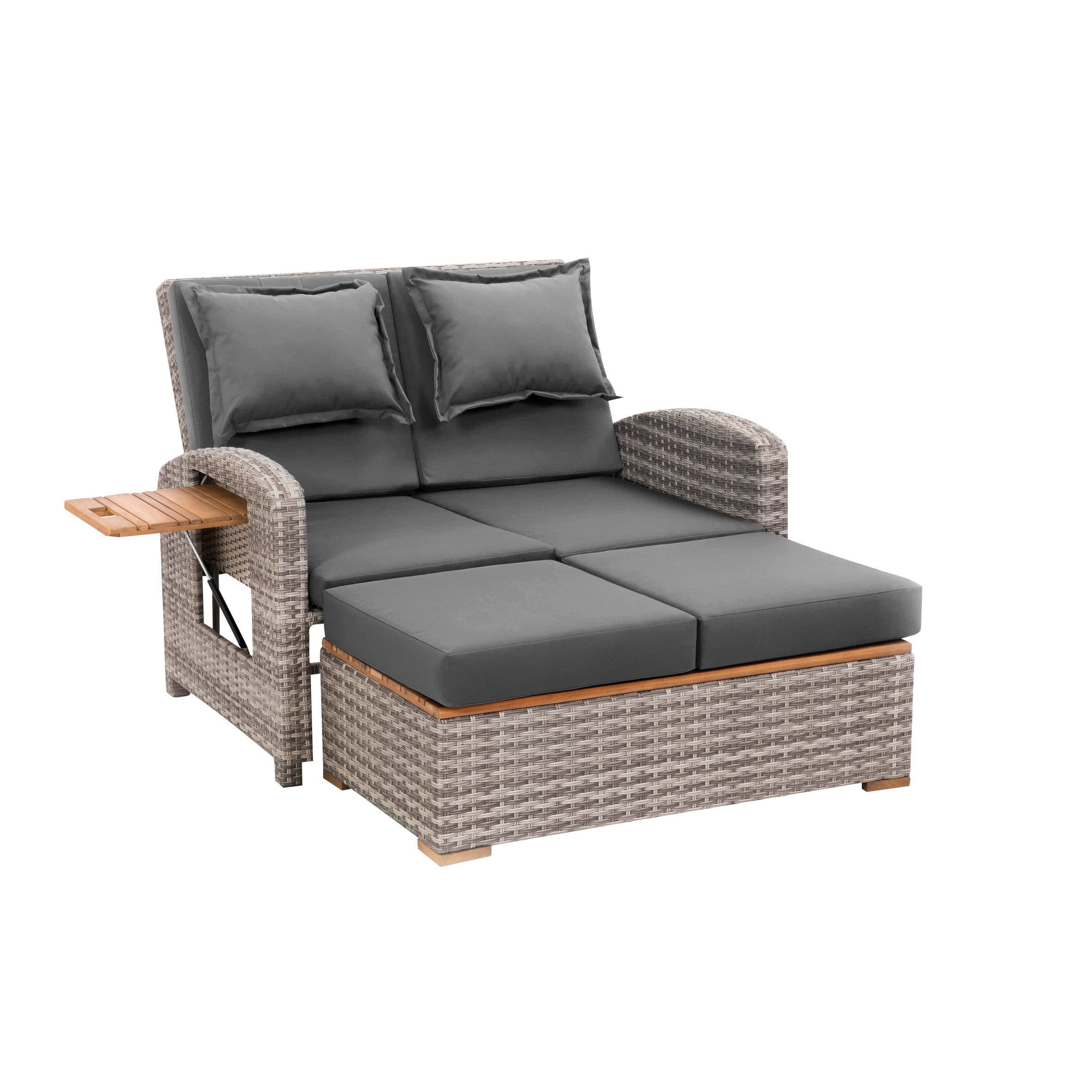 Loungegarnitur 2-teilig Bahia Tobago Holz/Metall mit Kissen - Bild 2
