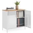 SONGMICS Aktenschrank Küchenschrank Metallschrank mit Doppeltür Stahlgestell Bild 2