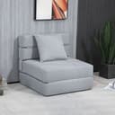 HOMCOM Schlafsessel 2-in-1 Design Blau Bild 2