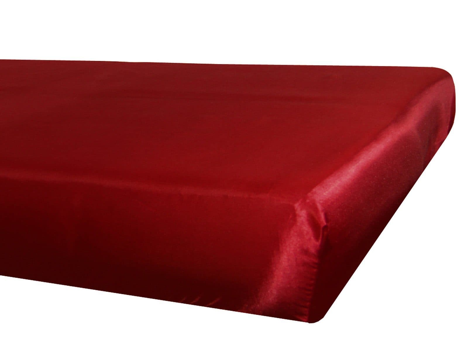 beties Spannbettlaken Glanz Satin Rot Rundum-Gummizug - Bild 2