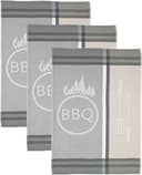 ROSS Geschirrtuch BBQ 3er-Set Grau Beige 100% Baumwolle Bild 2