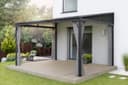 LECO Terrassenüberdachung Melanie 3x4m Anthrazit mit Seitenteilen Bild 2