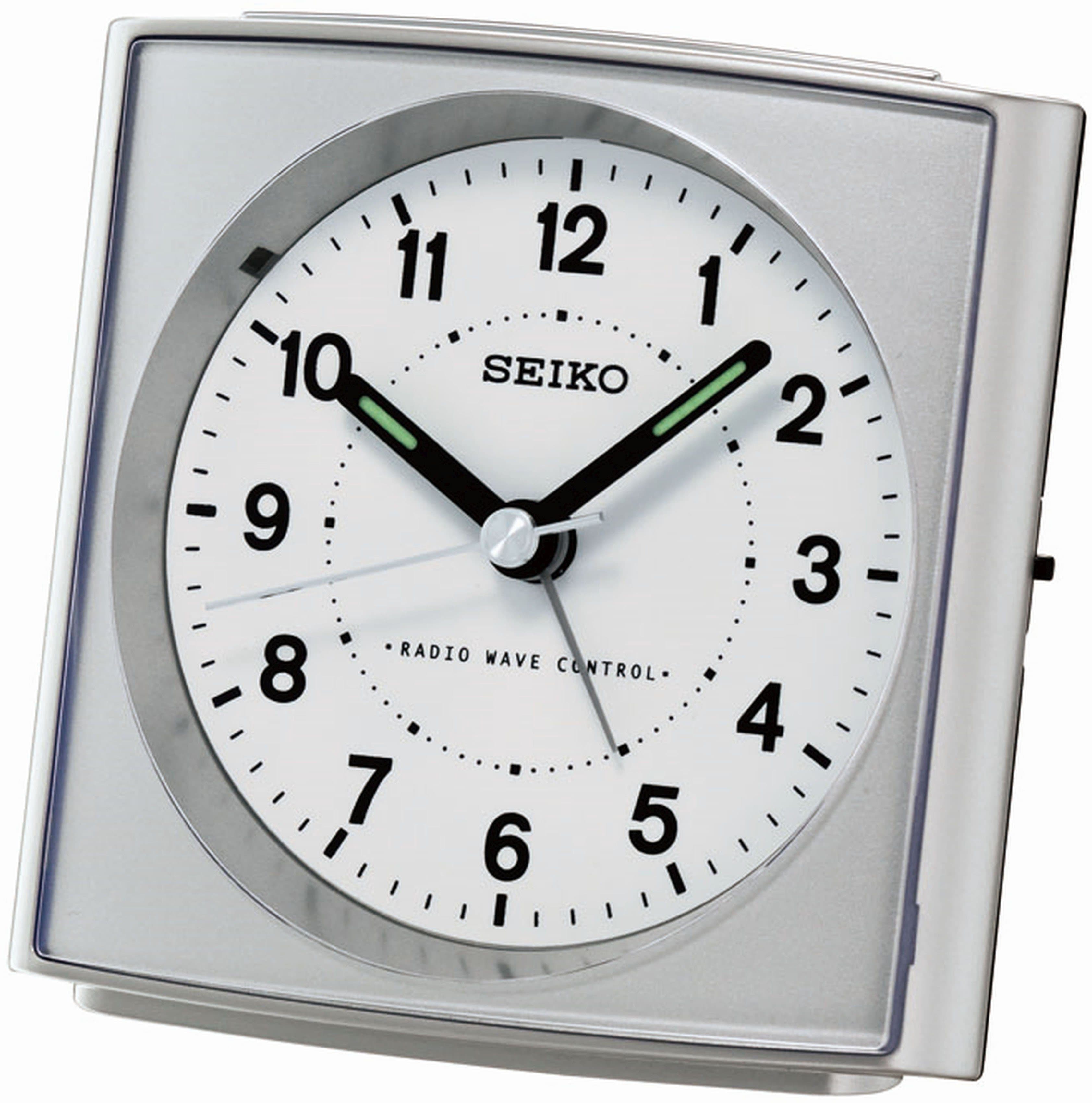 Seiko Funkwecker QHR022S Weiß Kunststoff