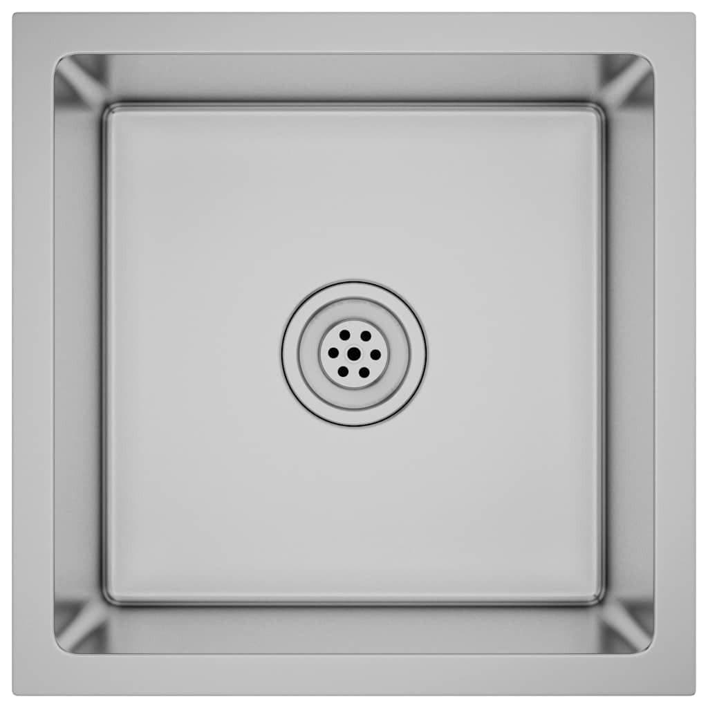 vidaXL Einbauspüle Edelstahl 40x40 cm - Bild 2