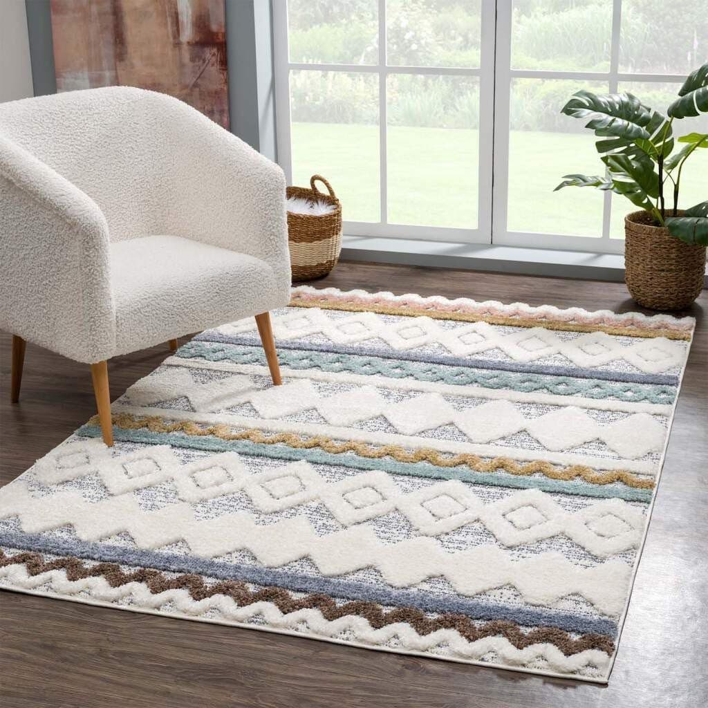 CARPET CITY Hochflor-Teppich Focus 3013 Bunt Boho - Bild 2