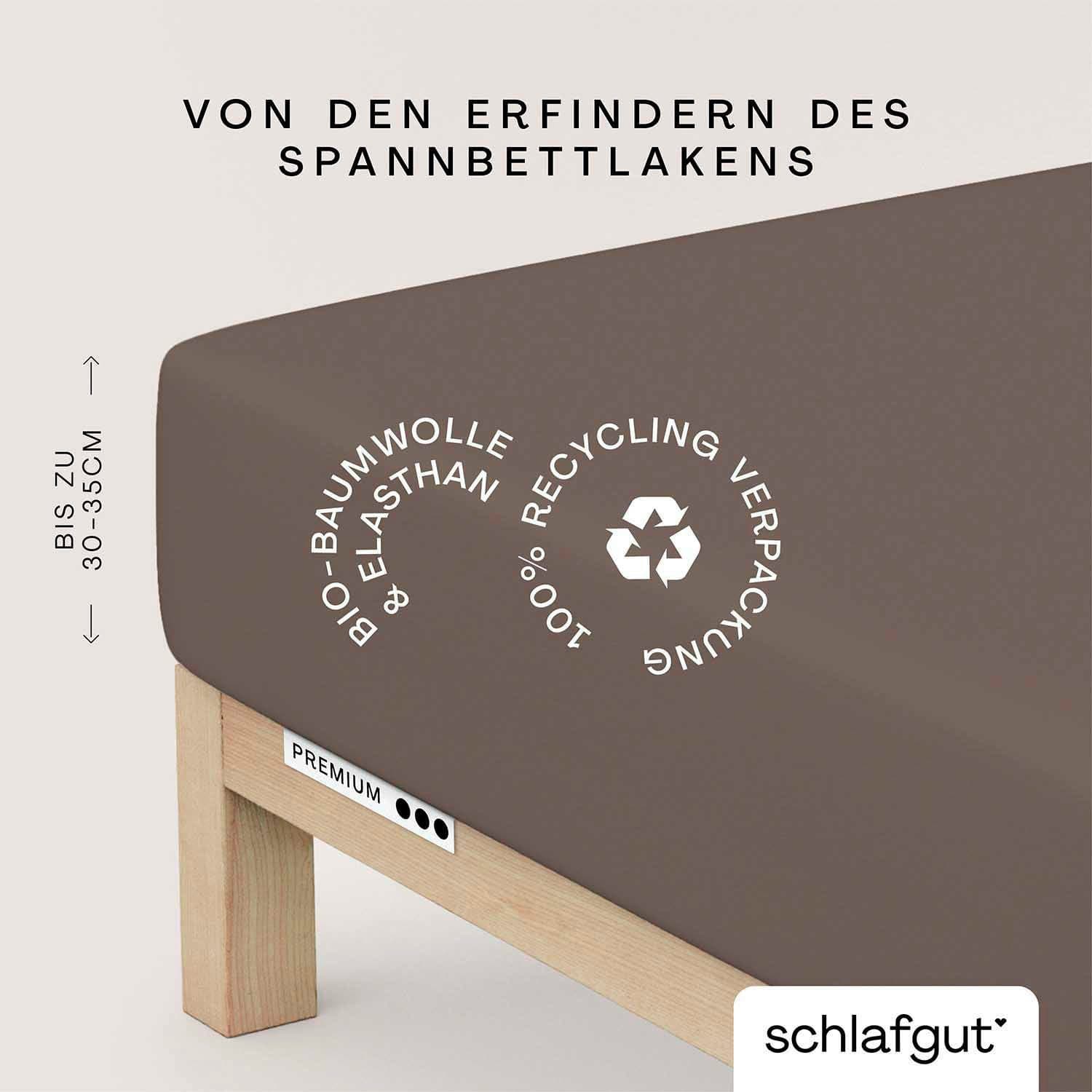 Schlafgut Premium Spannbettlaken Bio-Baumwolle Beige - Bild 2