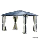 BRAST Pavillon Premium Aluminium mit LED und Moskitonetz Bild 2