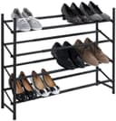 WENKO Schuhregal Hero Ausziehbar Schwarz Anti-Rutsch Bild 2