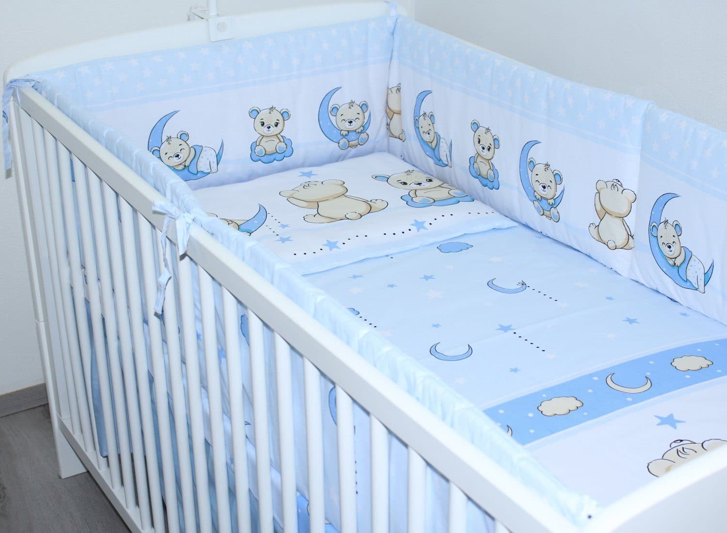 Primawela Bettnestchen 420 cm Blau Babybettumrandung