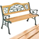 tectake Gartenbank Kathi 2-Sitzer Holz Gusseisen Bild 2
